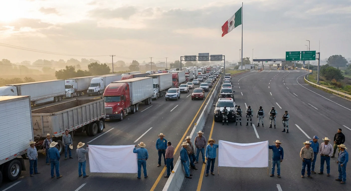 Imagen de la publicación: México se atasca: megabloqueos de transportistas y campesinos paralizan carreteras en plenas fiestas