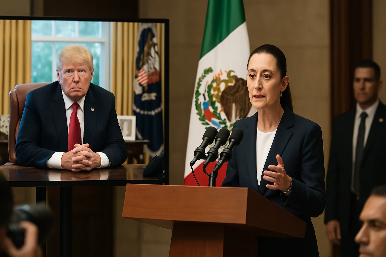Imagen de la publicación: Sheinbaum frena la opción de tropas de Trump en México pero refuerza la agenda antidrogas