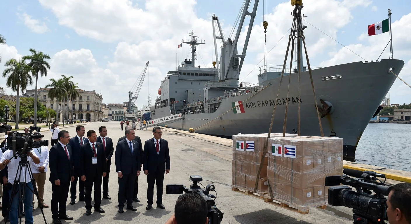 Imagen de la publicación: Buques mexicanos con 814 toneladas de ayuda a Cuba tensan el triángulo México–EE. UU.–La Habana