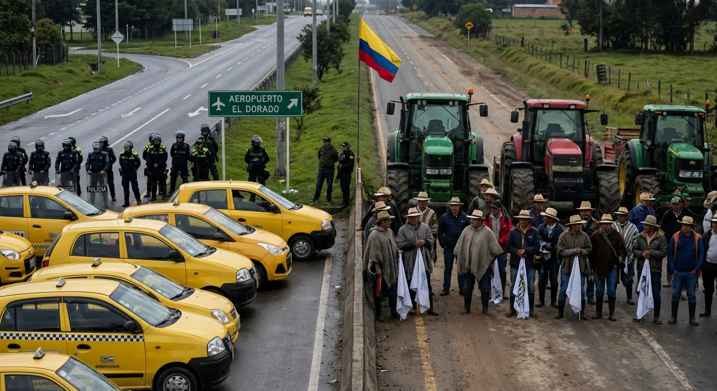 Imagen de la publicación: Bloqueos de taxistas en Bogotá y paro campesino tensan la movilidad y la agenda de Petro