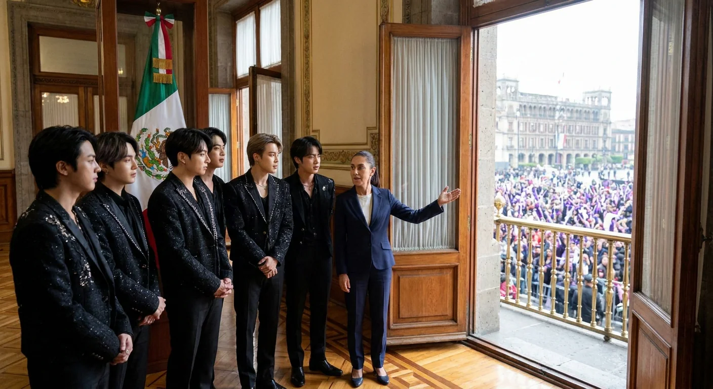 Imagen de la publicación: BTS en Palacio Nacional: el cálculo político detrás del guiño de Claudia Sheinbaum a la juventud