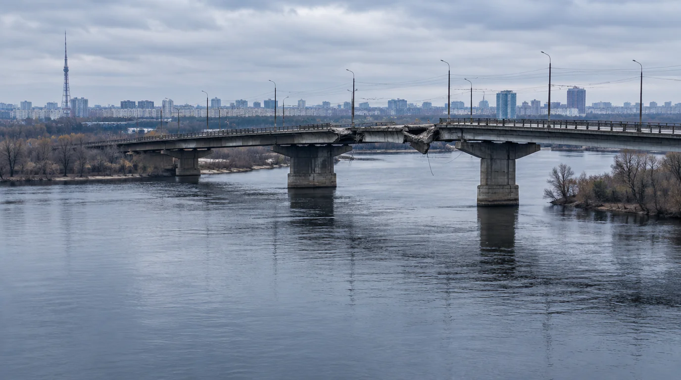 Imagen de la publicación: Golpes a puentes de Kyiv interrumpen cruces sobre el Dniéper